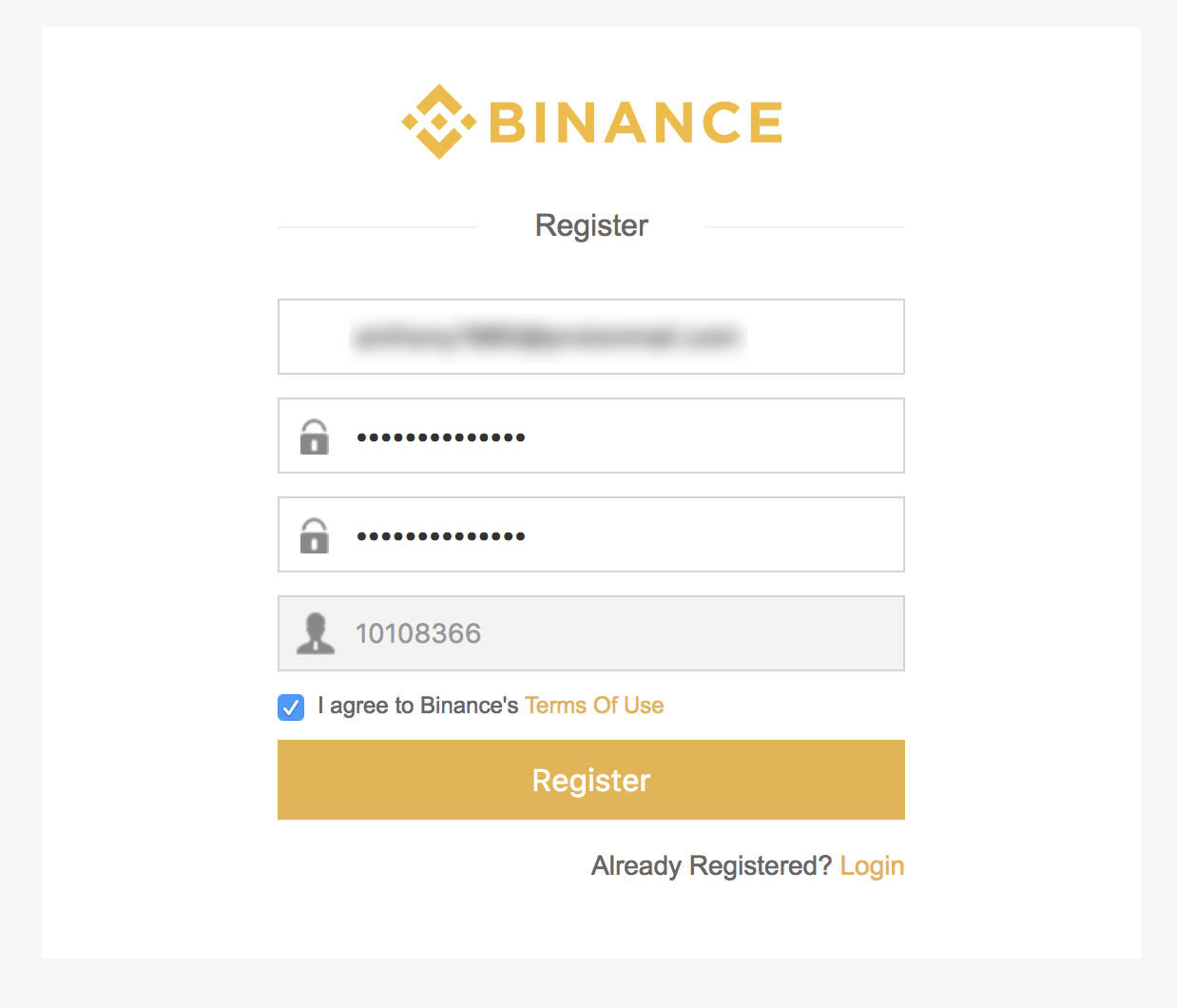 binance how to sign up