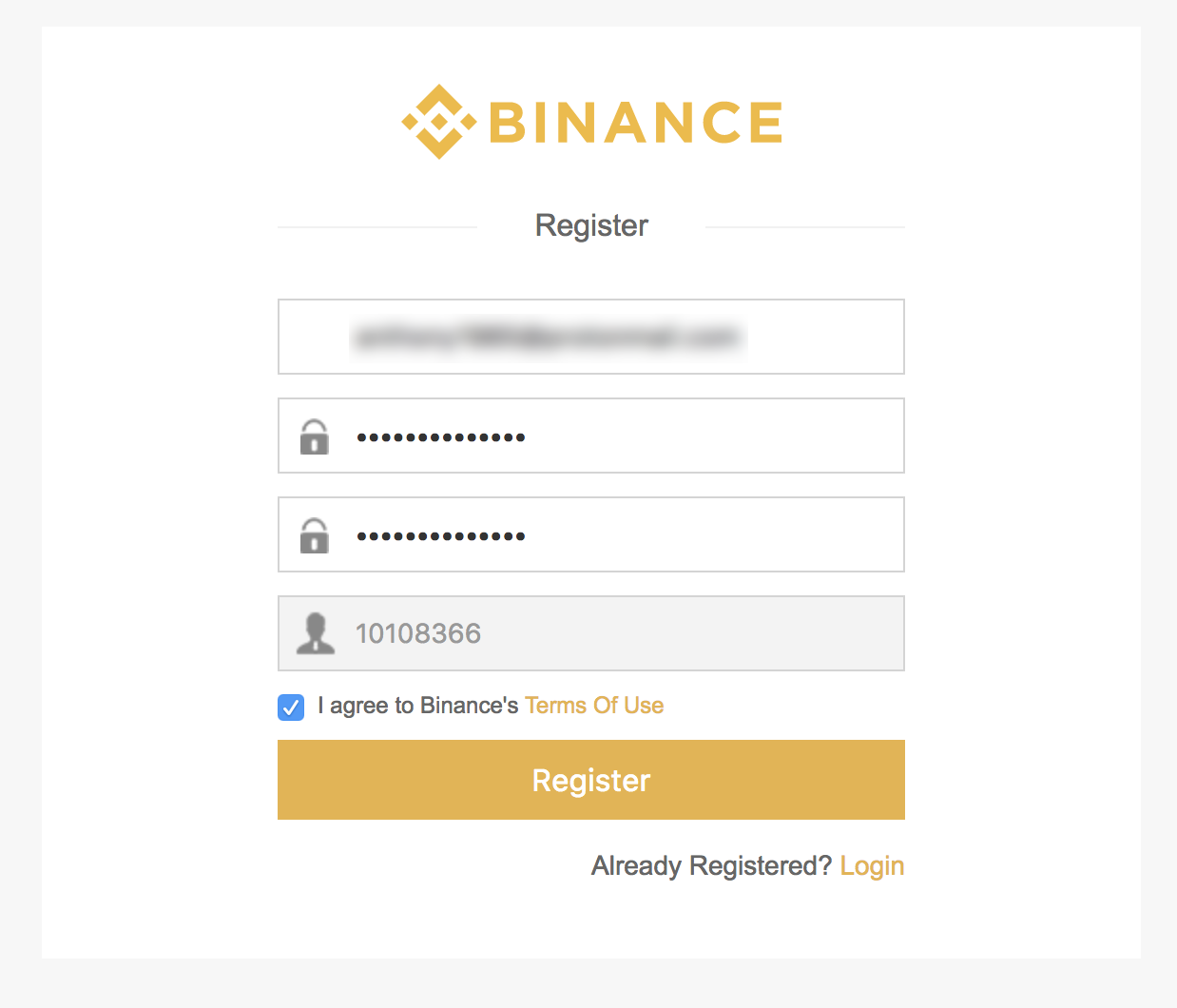 binance.us sign up